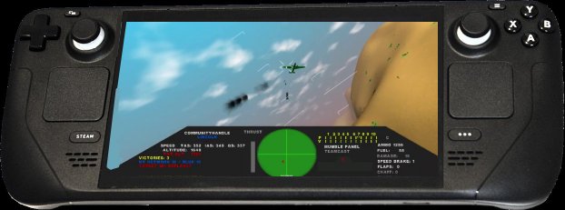 Linux Air Combat on Steam Deck.