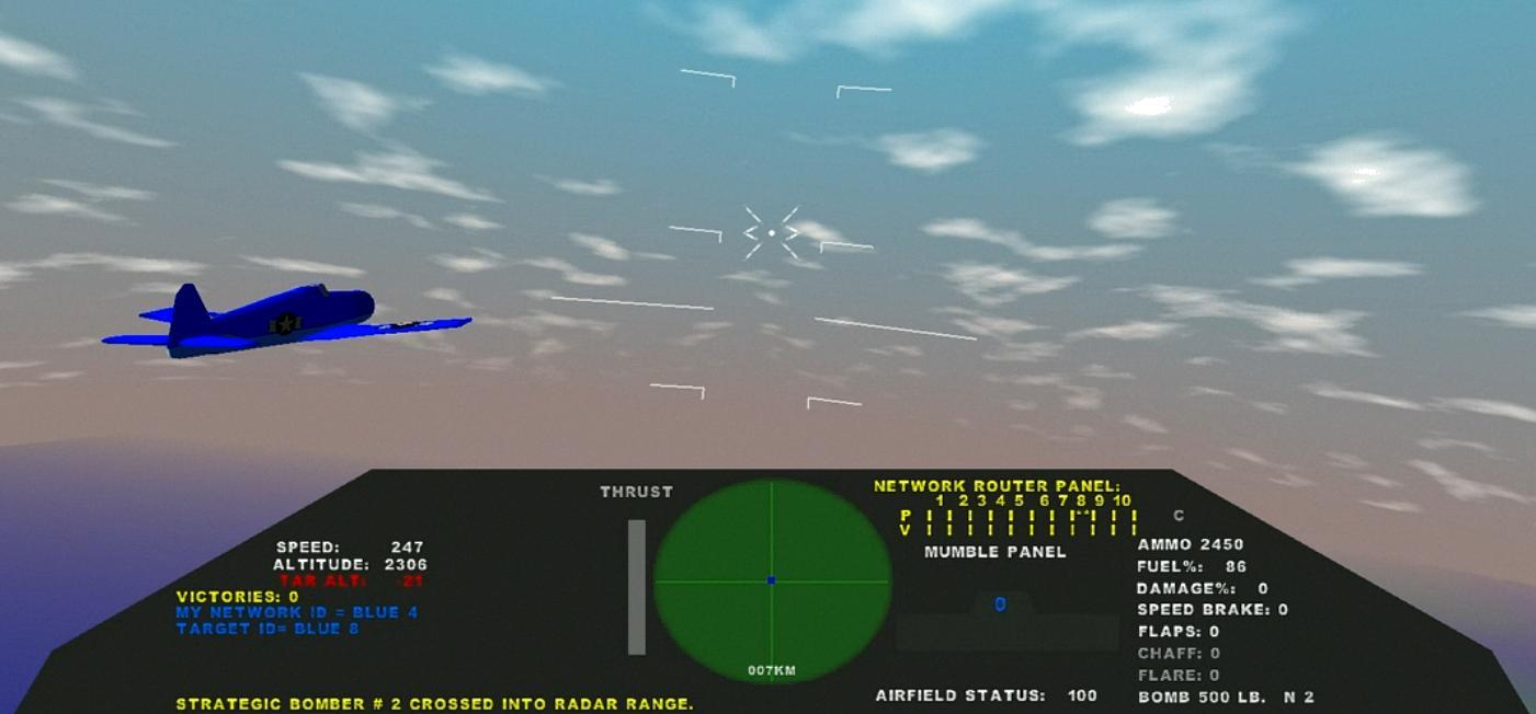Flying online, on the wing of a friendly F6F