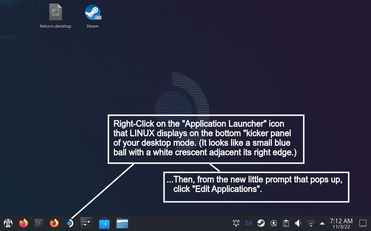 Application Launcher in Kicker Panel