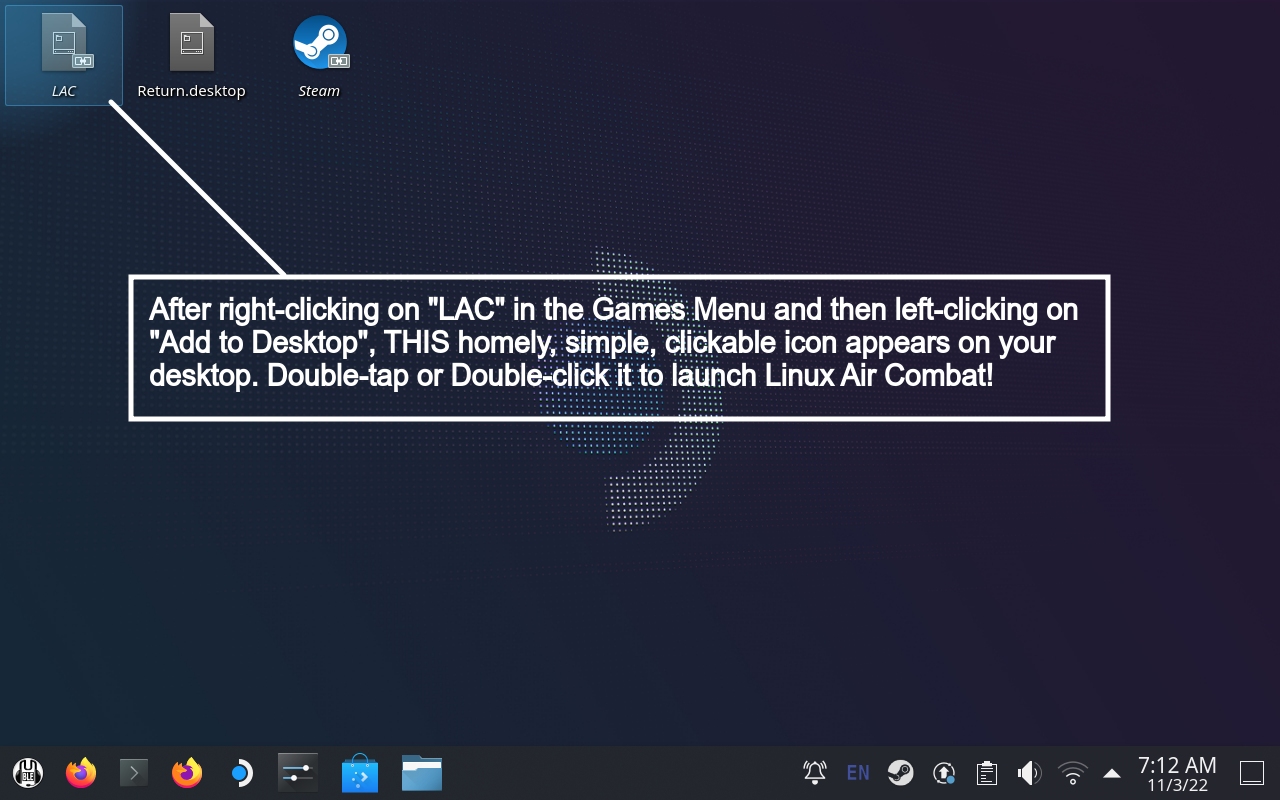 LAC Icon on Desktop.